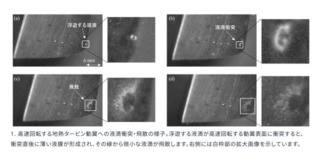 周速430m/sで回転するタービン翼の液滴挙動を可視化 （大島 逸平 助教）